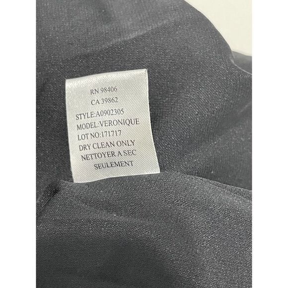 Theory Silk Mini Sequin‎ Skirt Black Silver Size 2 - Picture 4 of 15